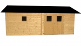 Kerti faházikó 3,3x6,3m, (19mm) ablakokkal, ALACANT, szerszámok
